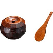 摺り漆木製飯器セット(蓋付) 中 25892 RHV7702