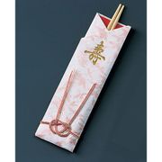 袋入祝箸5膳 千羽鶴水引付 アスペン祝箸 (1ケース200パック入) XHSA6