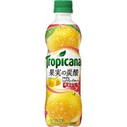 トロピカーナ 果実の炭酸 テキサス レッドグレープフルーツ 410ml×24本 [炭酸飲料]