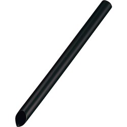 タピオカストロー 片先ストレート裸 (130本箱入)No.646 黒 EST5302