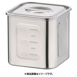 エコクリーン18-8深型角キッチンポット 12cm AEK1304