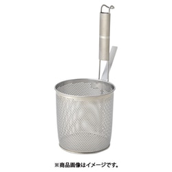 エコクリーンパイプ柄パンチング底平煮ざる M 18-8 AEK1802