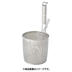 18-8パイプ柄パンチング底平煮ざる L ANZ081