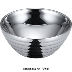 18-8 サラダボール/ライン(ダブル) 二重中空構造 12cm PSLL501