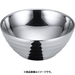 18-8 サラダボール/ライン(ダブル) 二重中空構造 14cm PSLL502