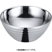 18-8 サラダボール/ライン(ダブル) 二重中空構造 20cm PSLL504