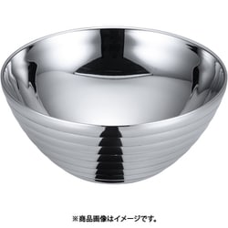 18-8 サラダボール/ライン(ダブル) 二重中空構造 23cm PSLL505