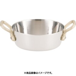 18-8プチテーパーパン両手浅型鍋 (蓋無) 9cm PPT8802