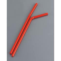 フレックスストロー 裸(500本入) 赤 192404 EST5103