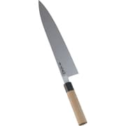 本霞 玉白鋼 水牛柄牛刀(両刃) 27cm AMSJ602