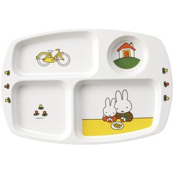 メラミンお子様食器 「ミッフィー」 CM-20C 角ランチ皿 RLVF001