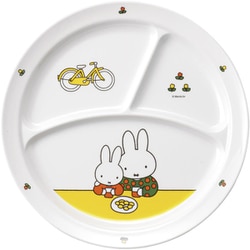 メラミンお子様食器 「ミッフィー」 CM-65C 丸ランチ皿 RLVE901