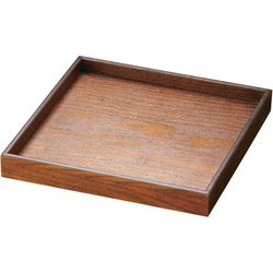 木製 宴 角皿 目摺り 6.0 PUT0602