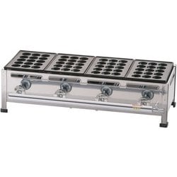 関西式たこ焼器(15穴) 4枚掛 LPガス GTK227