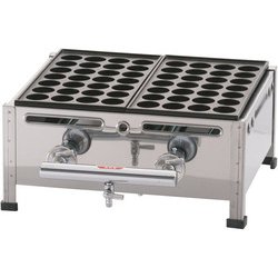 関西式たこ焼器(28穴) 2枚掛 LPガス GTK234