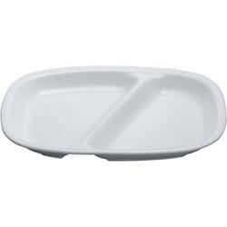 高強度磁器 ホワイト WH-035 角仕切皿 RSK8401
