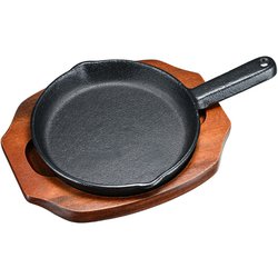 (S)ステーキ皿 手付丸型 B 15cm PSV19015