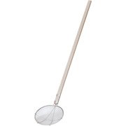 ステンレス木柄給食用すくい網 丸型 24cm 細目(14メッシュ) ASK20241