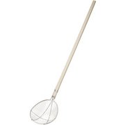 木柄給食用すくい網 スイノー型 特大 極荒目(2.5メッシュ) ASI6701