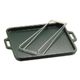 鉄オイル焼角型(専用ハンドル付) 25×25cm QOI02001
