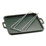 鉄オイル焼角型(専用ハンドル付) 25×30cm QOI02002