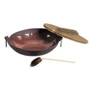 鉄ちり鍋(内面茶ホーロー仕上) 24cm QTL32024