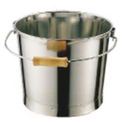 18-8プレスバケツ (目盛付) 15l ABK03015
