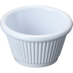 メラミン ラメキンリブ付 0381A (ホワイト) PLM0601