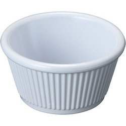 メラミン ラメキンリブ付 0383A (ホワイト) PLM0801
