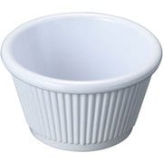 メラミン ラメキンリブ付 0384A (ホワイト) PLM0901