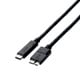 USB3.1ケーブル Gen2 C-microBタイプ 認証品 3A出力 0.5m ブラック USB3-CMB05NBK