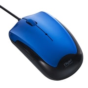 有線 静音 3ボタン BLUE LED マウス ブルー MUS-UKT124BL