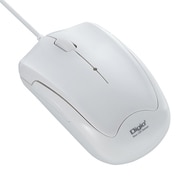有線 静音 3ボタン BLUE LED マウス ホワイト MUS-UKT124W
