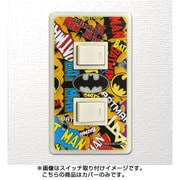 キャラクターグッズ スイッチ＆コンセントパネル バッドマン（ロゴ） 2口穴タイプ