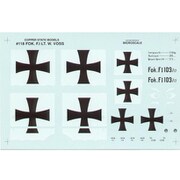 COPD28118 [1/28 フォッカーF.I ヴェルナー・フォス (レベル用) 第一次大戦機 デカール]