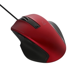 BlueLED 有線マウス Z 5ボタン Mサイズ レッド MUS-UKF130R