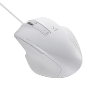 BlueLED 有線マウス Z 5ボタン Mサイズ ホワイト MUS-UKF130W