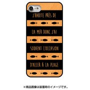 木彫りケース iPhone 7用 Je vais a la plage