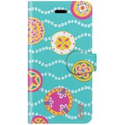 手帳ケース iPhone 7用 花色衣Goten-mari_BL