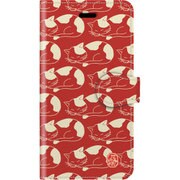 手帳ケース iPhone 7用 花色衣Tortoiseshell cat RD