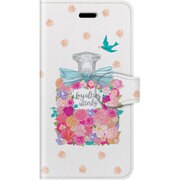 手帳ケース iPhone 7用 Girls closet フラワーパヒュームWH