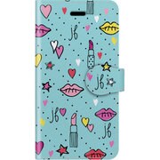 手帳ケース iPhone 7用 Girls closet lip kiss
