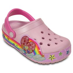 crocs pink rainbow
