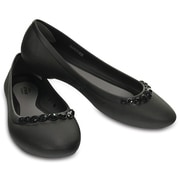 クロックス リナ エンベリッシュド フラット レディース 25cm ブラック Crocs Lina Embellished Flat Blk W9