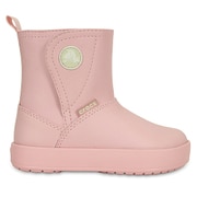 クロックス カラーライト ブーツ PS キッズ 18cm Pearl Pink/Oatmeal Crocs ColorLite Boot PS C11