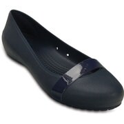 クロックス ブリン フラット レディース 21cm ネイビー/ネイビー Crocs Brynn Flat Navy/Navy W5