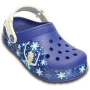 CrocsLights Frozen Clog CrBl/Oys C8 [クロックスライツ フローズン クロッグ キッズ 15.5cm セルリアンブルー/オイスター]