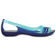 クロックス イザベラ ワラチェ フラット レディース 25cm セルリアンブルー Crocs Isabella Huarache Flat CrBl W9