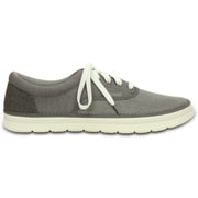 クロックス ノーリン キャンバス プリム メンズ 25cm Smoke/White Crocs Norlin Canvas Plim M7