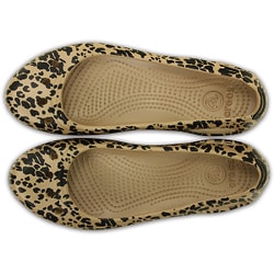 ヨドバシ Com Crocs クロックス Kadee Animal Print Flat W5 カディ アニマル プリント フラット レディース Gold 通販 全品無料配達